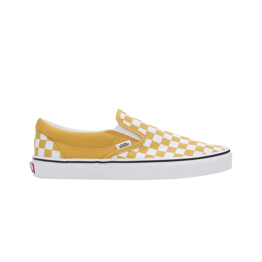 Vans Shoes Mens 7 Womens 8.5 Check Skateboarding Sneakers Yellow Y2K Retro EUC